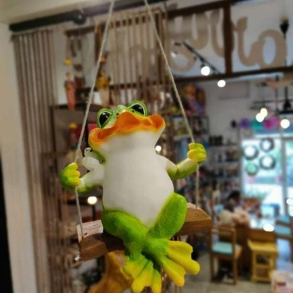 Frog On  Swing